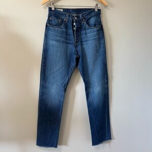 Levi's Premium 501 Jeans Raw hem soft denim Size 26